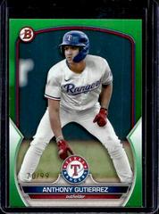Anthony Gutierrez [Green] #BD-100 Baseball Cards 2023 Bowman Draft Prices