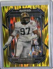 Aaron Donald [Gold Shimmer] #1 Football Cards 2023 Panini Prizm Draft Picks Prices
