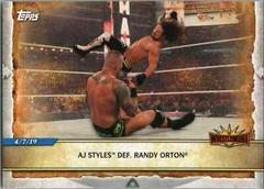 AJ Styles Def. Randy Orton #96 Wrestling Cards 2020 Topps WWE Road to WrestleMania Prices