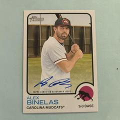 Alex Binelas Baseball Cards 2022 Topps Heritage Minor League Real One Autographs Prices