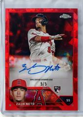 Zach Neto [Red] #USA-ZN Baseball Cards 2023 Topps Chrome Update Sapphire Autographs Prices