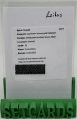 Tyree Wilson [Emerald] #39 Football Cards 2023 Panini Immaculate Numbers Rookie Patch Autograph Prices