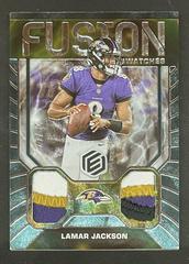 Lamar Jackson [Blue] Football Cards 2022 Panini Elements Fusion Swatches Prices