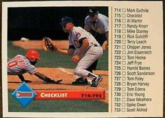 Checklist #715 Baseball Cards 1993 Donruss Prices