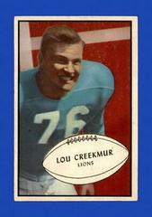 Lou Creekmur Football Cards 1953 Bowman Prices