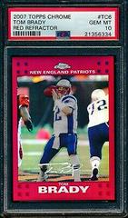 Tom Brady [Red Refractor] Football Cards 2007 Topps Chrome Prices