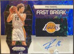 Pau Gasol [Blue] #47 Basketball Cards 2023 Panini Prizm Fast Break Autograph Prices
