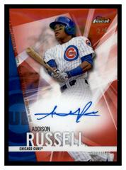 Addison Russell [Red Refractor] #FA-ARU Baseball Cards 2017 Topps Finest Autographs Prices
