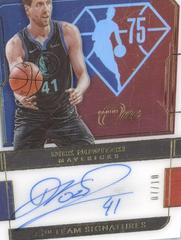 Dirk Nowitzki [Gold] Basketball Cards 2021 Panini One and One 75th Team Signatures Prices