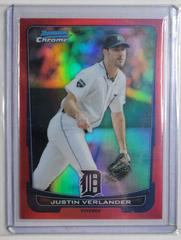 Justin Verlander [Red Refractor] #218 Baseball Cards 2012 Bowman Chrome Prices