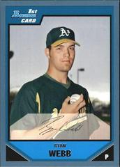 Ryan Webb [Blue] Baseball Cards 2007 Bowman Prospects Prices