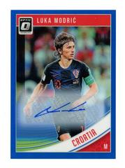Luka Modric [Optic Autograph Blue] Soccer Cards 2018 Panini Donruss Prices