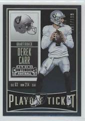 Derek Carr [Playoff Ticket] #7 Football Cards 2015 Panini Contenders Prices