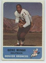 Gene Mingo Football Cards 1962 Fleer Prices