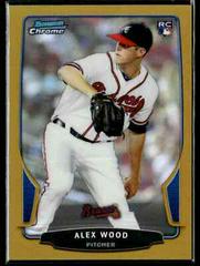 Alex Wood [Gold Refractor] #14 Baseball Cards 2013 Bowman Chrome Prices