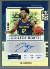Taz Sherman #CT-TAZ Basketball Cards 2022 Panini Chronicles Draft Picks Contenders College Ticket Autograph Prices