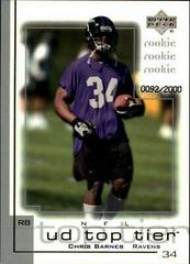 Chris Barnes #187 Football Cards 2001 Upper Deck Top Tier Prices