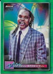 Latrell Sprewell [Green Refractor] Basketball Cards 2021 Topps Finest Prices