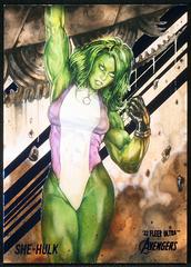 She-Hulk [Blue Foil] #64 Marvel 2022 Ultra Avengers Prices