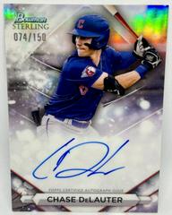 Chase DeLauter [Refractor] #PA-CD Baseball Cards 2023 Bowman Sterling Prospect Autograph Prices