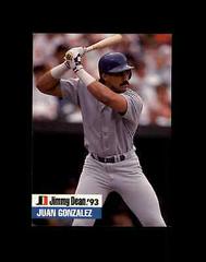 Juan Gonzalez #8 Baseball Cards 1993 Jimmy Dean Prices
