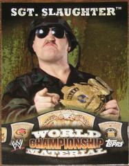 Sgt. Slaughter [Puzzle Back] Wrestling Cards 2010 Topps WWE World Championship Material Prices