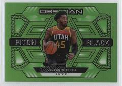 Donovan Mitchell [Green Flood] Basketball Cards 2021 Panini Obsidian Pitch Black Prices