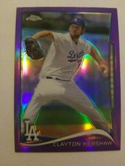 Clayton Kershaw [Purple Refractor] Baseball Cards 2014 Topps Chrome Prices