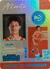 Jalen Johnson Basketball Cards 2021 Panini Contenders Permit to Dominate Prices