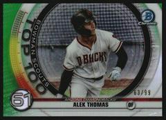 Alek Thomas [Green Refractor] #BTP61 Baseball Cards 2020 Bowman Chrome Scouts' Top 100 Prices