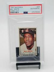 Bill White [Hand Cut] #28 Baseball Cards 1963 Bazooka Prices
