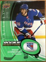 Braden Schneider [Green] #RR-5 Hockey Cards 2022 Upper Deck Trilogy Rookie Renditions Prices