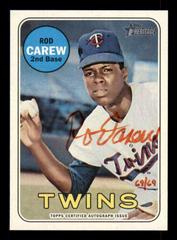Rod Carew [Red Ink] #RC Baseball Cards 2018 Topps Heritage Real One Autographs Prices