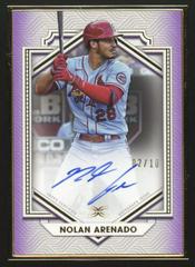 Nolan Arenado [Purple] Baseball Cards 2022 Topps Definitive Framed Autograph Collection Prices