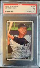Johnny Mize Baseball Cards 1952 Bowman Prices