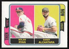 Sandy Alcantara, Nolan Ryan Baseball Cards 2023 Topps Heritage Then and Now Prices
