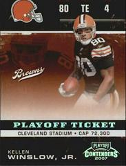 Kellen Winslow [Playoff Ticket] #25 Football Cards 2007 Playoff Contenders Prices