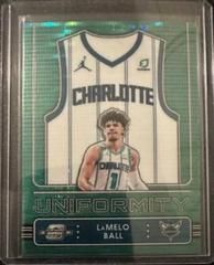LaMelo Ball [Green Pulsar] #3 Basketball Cards 2022 Panini Contenders Optic Uniformity Prices