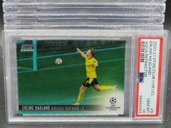 Erling Haaland [Aqua Refractor] Soccer Cards 2020 Stadium Club Chrome UEFA Champions League Prices