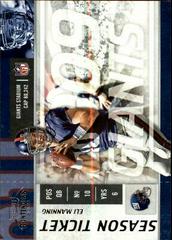 Eli Manning #65 Football Cards 2009 Playoff Contenders Prices