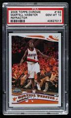 Martell Webster [Refractor] Basketball Cards 2005 Topps Chrome Prices