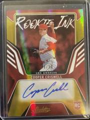 Cooper Criswell [Spectrum Gold] #RKI-CC Baseball Cards 2022 Panini Absolute Rookie Ink Autographs Prices