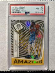 Kevin Durant [Gold] #5 Basketball Cards 2020 Panini Illusions Amazing Prices