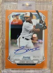 Cedric Mullins [Orange Refractor] Baseball Cards 2019 Bowman Sterling Rookie Autographs Prices