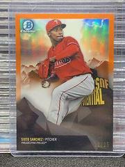 Sixto Sanchez [Orange Refractor] #SS Baseball Cards 2018 Bowman Chrome Peaks of Potential Prices