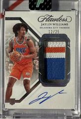Jaylin Williams #23 Basketball Cards 2022 Panini Flawless Patch Autograph Prices