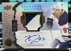 Connor McDavid #ESM-CM Hockey Cards 2021 Upper Deck Ice Exquisite Collection Material Signatures Prices