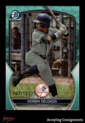 Keiner Delgado [Aqua Wave] #BDC-119 Baseball Cards 2023 Bowman Draft Chrome Prices