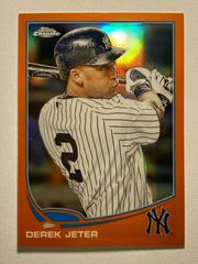 Derek Jeter [Orange Refractor] #10 Baseball Cards 2013 Topps Chrome Prices