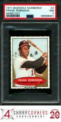 Frank Robinson [Hand Cut] #2 Baseball Cards 1971 Bazooka Numbered Prices